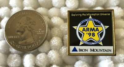 1998 Iron Mountain Information Management ARMA Houston Conference Pin Pinback