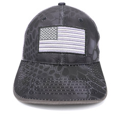 American Flag Kryptek Camouflage Adult Baseball Cap Hat Meshback Gray Adj