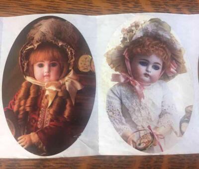 Lot of 5 Vintage Brier Rose Antique Victorian Dolls 3 1/2'' x 2'' Large Stickers