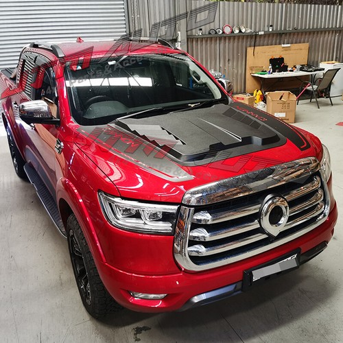 Matt Black Bonnet Scoop Hood Raptor Style to suit GWM Cannon 2020+ - Picture 2 of 8