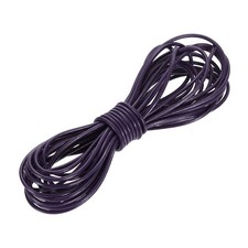 5.5 Yard 2mm Round Leather Cord Lacing String for DIY Crafts, Dark Purple