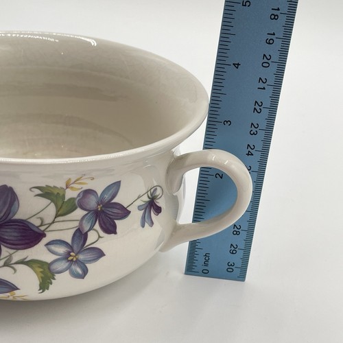 Portmeirion Stoke On Trent chamber pot Purple Floral Decorative Planter - Picture 9 of 14
