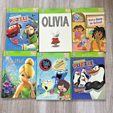 Lot of 6 Leap Frog Tag Learning System HC Books Tinker Bell Dora Penguins Pixar