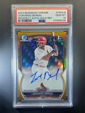Leonardo Bernal Bowman Chrome 2023 True Gold /50 Auto