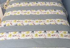 Winnie The Pooh Baby Quilt. Pooh Bear Quilt. 38X50 Gray Quilt, Crib Size.