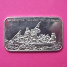 1973 WASHINGTON CROSSING THE DELAWARE RIVER 1 Oz. Silver Art Bar