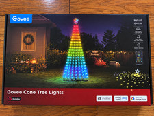 Govee Christmas Cone Tree Lights 7.5ft 370 LED RGBIC Smart Outdoor IP67 100 Mode