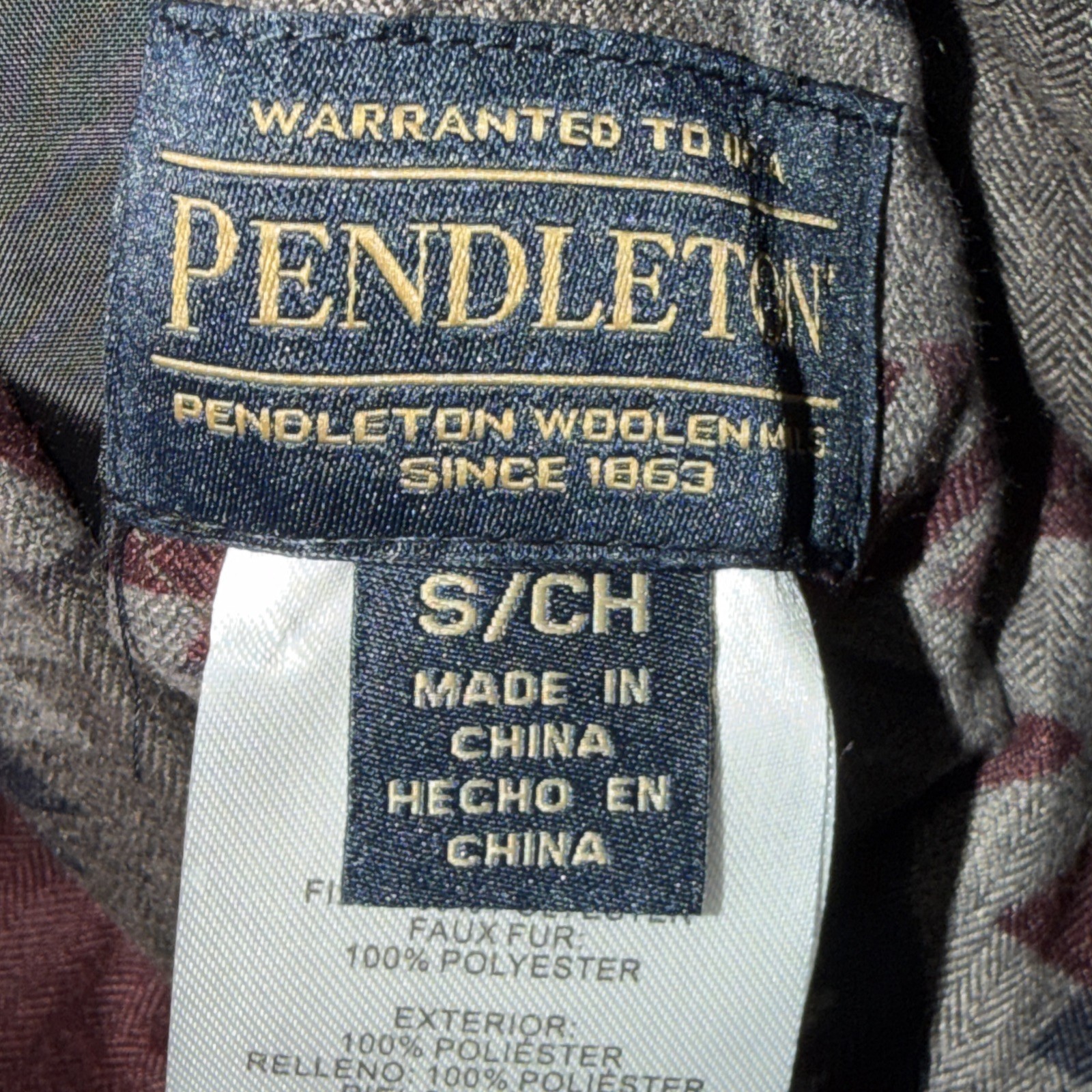 Pendleton Reversible Winter Jacket Coat Plush Bla… - image 3