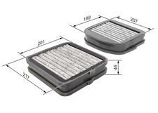 BOSCH Innenraumfilter 1 987 432 533 Aktivkohlefilter für MERCEDES KLASSE MAYBACH