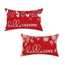 Valentine's Day Throw Pillow Covers 12x20 Set of 2 20" x 12" Pack of 1 
