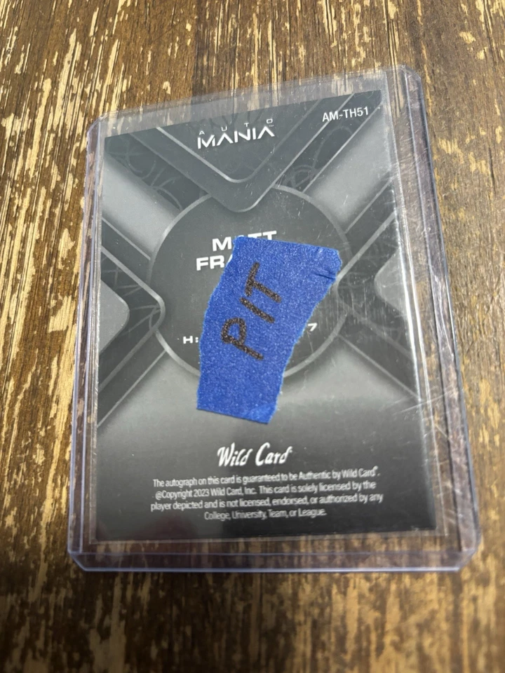 2023 Wild Card Auto Mania Matt Fraizer /15 Baseball Card - Image 2 of 2