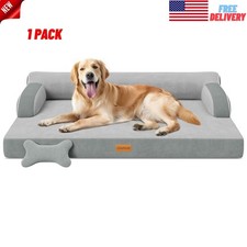 XL Orthopedic Dog Bed, Extra Large Dog Bed with Washable, Waterproof w/ Bolsters