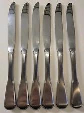 Set Of 6 Oneida Deluxe Independence 9" Hollow Dinner Knife Stainless Flatware 
