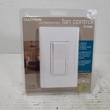 BRAND NEW - Lutron DVWFSQ-FH-WH 3 Way Contemporary Fan Control Sealed