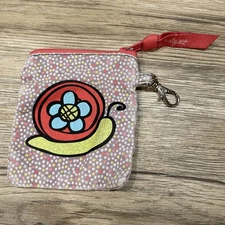 Thirty One Zip coin purse keychain snail design