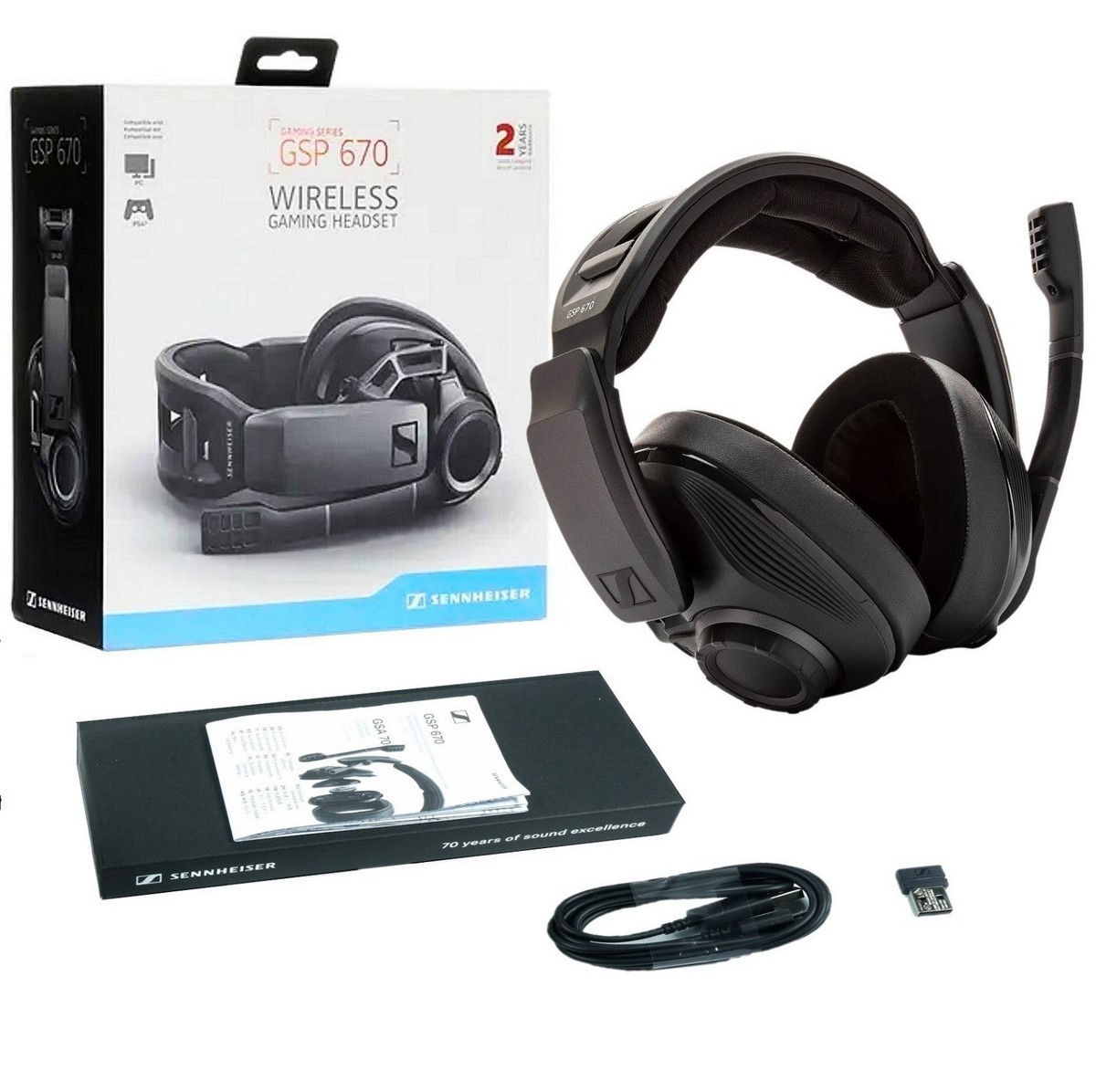Sennheiser GSP 670 Wireless Gaming Headset 7.1 Surround Sound For