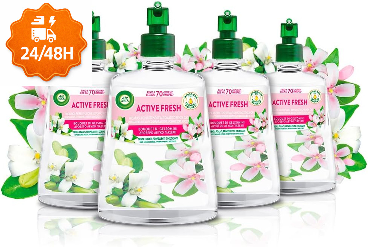 Active Fresh Deodorante Ambienti 4 Ricariche Spray Automatico Offerta