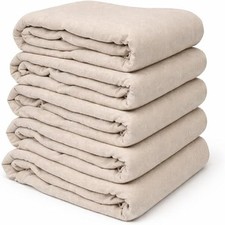 5 X Dust Sheets For Painting & Decorating 100% Cotton Dust Sheets Large (12x9ft)