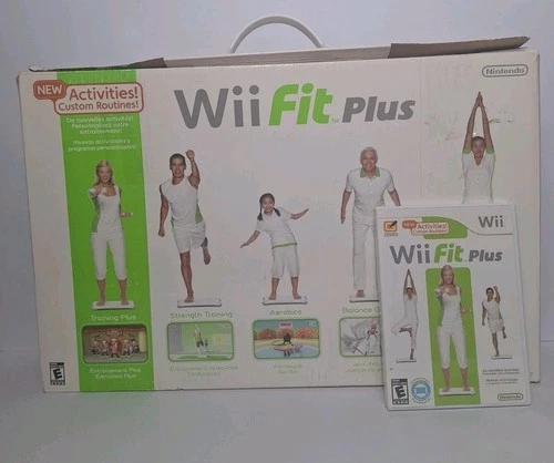 Nintendo Wii Fit Balance Board White With Wii Fit Plus Video Game Bundle Kit