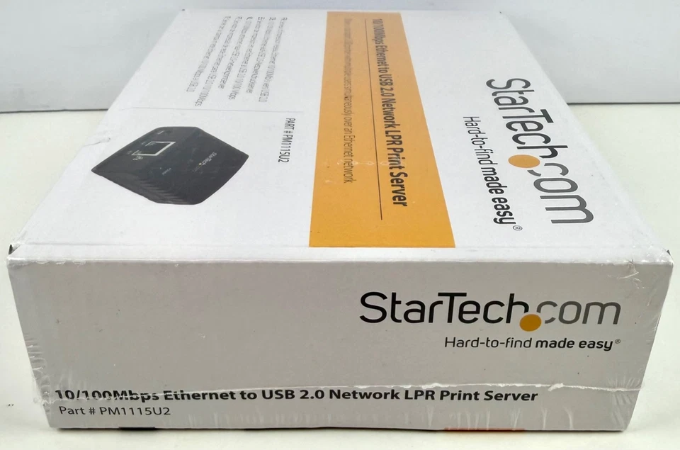 StarTech PM1115U2 10/100Mbps Ethernet to USB 2.0 Print Server New - Image 4 of 4
