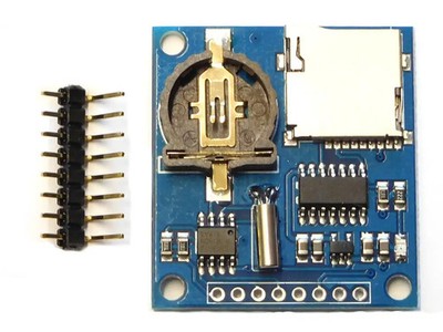 Data Logger Module with DS1307 + Micro-SD, Battery Backup, I2C/SPI