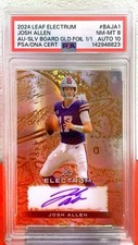 2024 Leaf Electrum Gold JOSH ALLEN 1/1 AUTO PSA 8/AUTO 10 Buffalo Bills