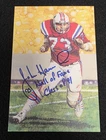 JOHN HANNAH Signed Goal Line Art Card-HALL OF FAME-NEW ENGLAND PATRIOTS-JSA