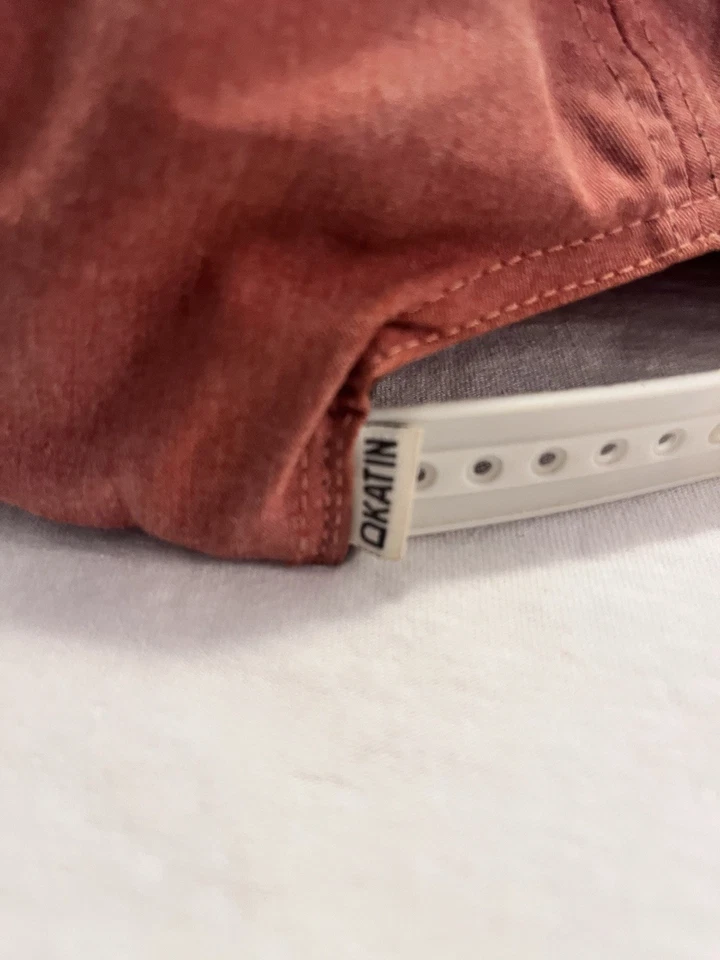 Gorra Katin EE. UU. “No Problemo” Snapback Surf Skate Vintage Coral Desteñida Gorra Foto 3 de 4