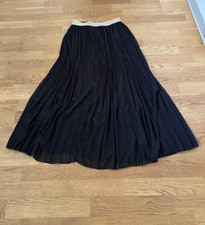 COLL64 Rock Plisseerock 🌸 Gr. M 🌸 schwarz mit goldenem elastischem Bund