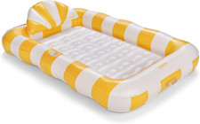 Tanning Pool Lounger Float, XL 72'' X 48'' Pool Float with Custom Pillow
