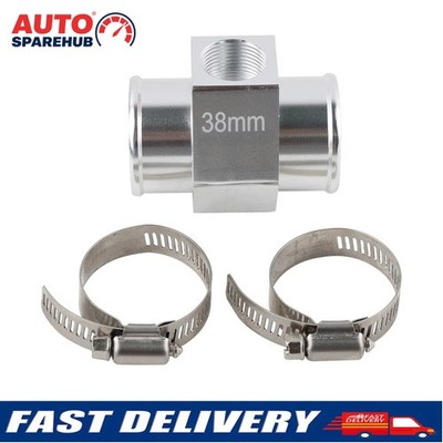 38mm Joint Pipe Radiator Hose Adapter for 1/2''-14NPT Water Temp Gauge Sensor