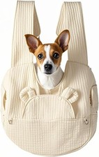 Dog Carrier Backpack, Cute Bear Shape Crossbody Chest, Dog Travel Bag