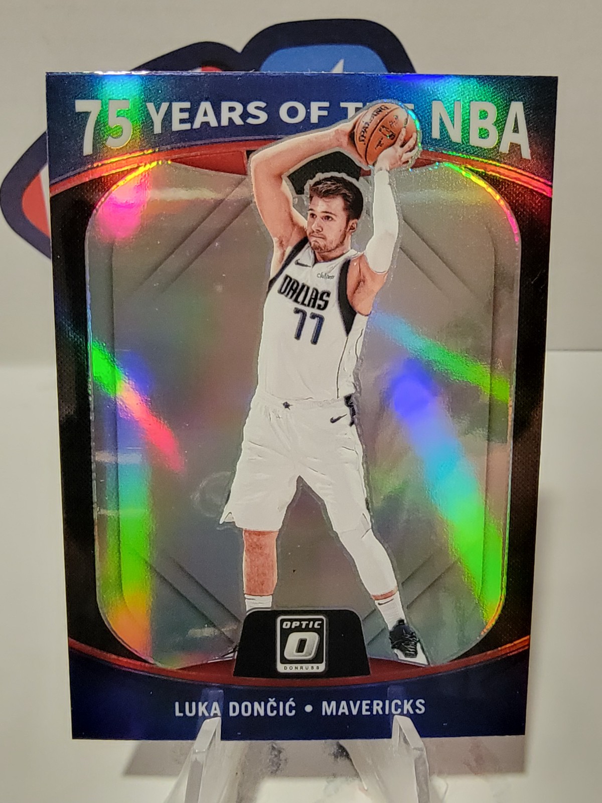 2021-22 Panini Prizm #26 Luka Doncic 75 Years of the NBA (Donruss Optic)