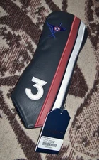 NEW LINKS AND KINGS Leather Fairway 3 Wood Head Cover OCEAN REEF CLUB Navy Blue