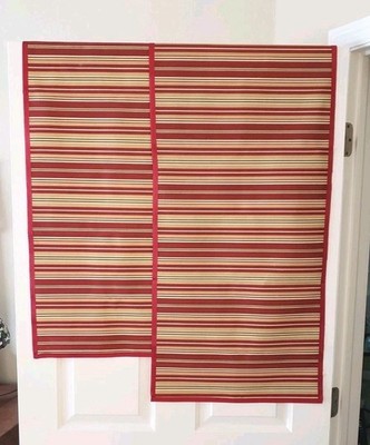 2 John Wolf by Richloom 2005 Maroon Stripe Classic Upholstery Remnant Panels