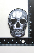 SKULL EMBROIDERED IRON ON PATCH FOR JACKET VEST HAT BACKPACKS HANDBAGS CLOTHING
