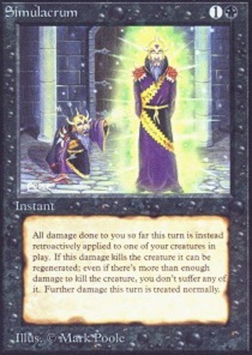 Simulacrum Magic mtg Heavy Play, English Unlimited x1