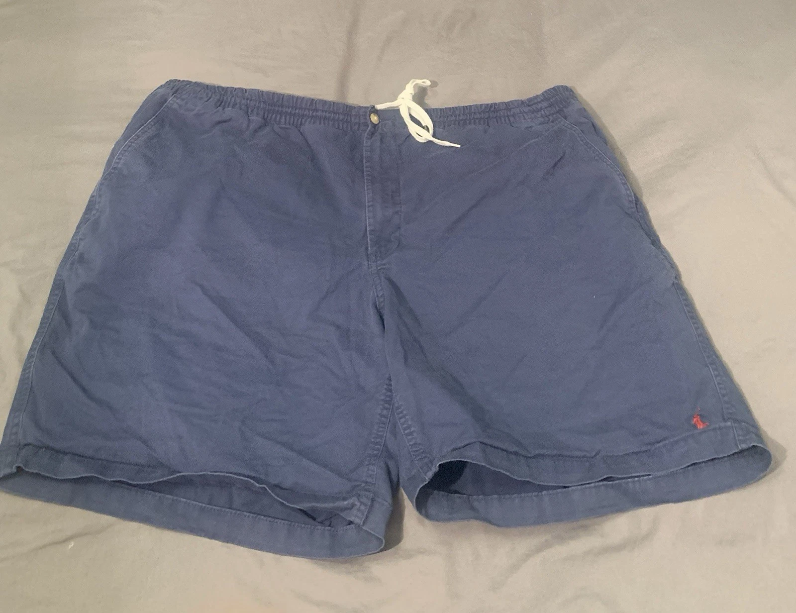 Polo Ralph Lauren Shorts Men's 3XB Big & Tall Navy Blue Classic Fit Linen Blend