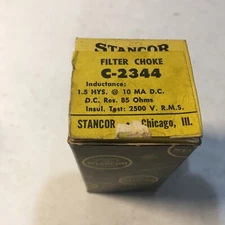 Stancor Filter Choke C-2344. New! 1.5 Hys @ 10 MA DC. For 1 Only.