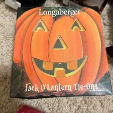 New Longaberger Jack O’Lantern Tie-ons halloween pumpkin