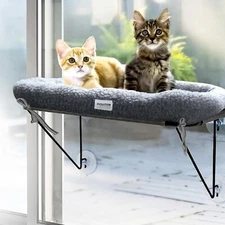 Cat Window Perch, Strong Suction Cups Easy Clean Safety Cat Hammock Window Seat