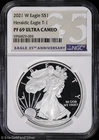 2021-W $1 Proof T-1 American Silver Eagle NGC PR 69 UC