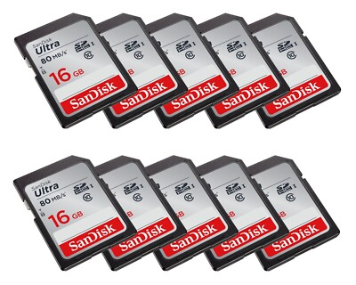 #ad #ad LOT 10x SanDisk Ultra 16GB 80MB s SD SDHC SDSDUNB Camera Card 10 x 16 GB $39.80