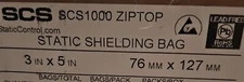 SCS 1000 Static Shielding Bags 3" X 5" Zip Top 76mm X127mm ~ Lead Free 100 COUNT