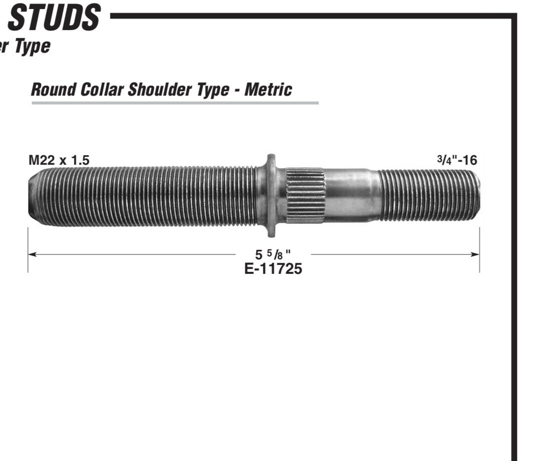Euclid E 11725. Qty 18 Wheel Studs New With 8 New Nuts eBay