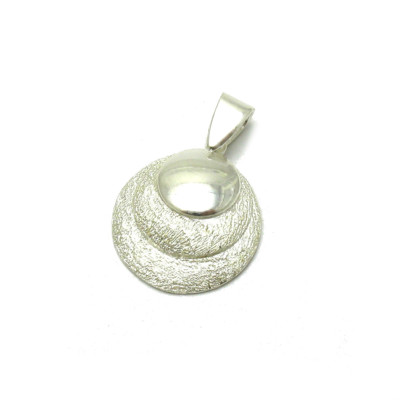 Sterling Silver Pendant Genuine Solid Hallmarked 925 Circles Handmade Empress
