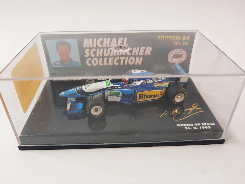 Minichamps Benetton B195 #1 M. Schumacher Brasil WC 1995 1/64 510954691 MSC#16 - Immagine 2 di 3