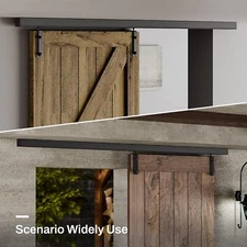 CCJH Ceiling Mount Box Rail Sliding Barn Door Hardware Heavy Duty Track