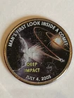 Man's 1st Look Inside a Comet Colorized Commemorative Clad Kennedy Half Dollar