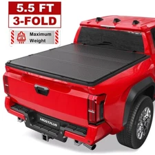 Tri-Fold 5.5FT Hard Truck Bed Tonneau Cover For 2014-2026 Toyota Tundra On Top
